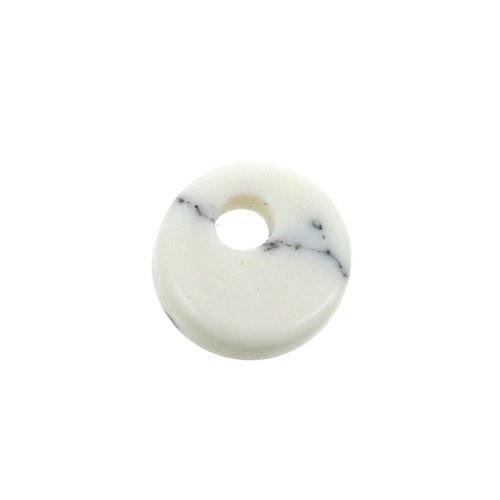 Sequin rotondo 6 mm Pietra Gemma - Howlite x1