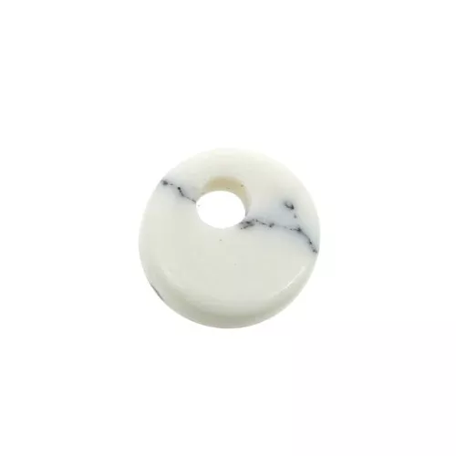 Sequin rotondo 6 mm Pietra Gemma - Howlite x1