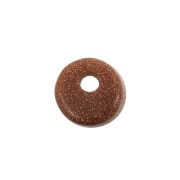 Sequin rotondo 6 mm Pietra Gemma Gold Stone -Imitazione pietra del sole x1|raw }}