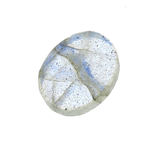 Disco piatto ovale 8x6 mm Pietra Gemma - Labradorite x1