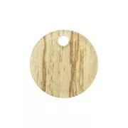 Sequin tondo in plexiglas 15 mm mod. legno - Beige x1