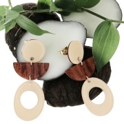 Sequin tondo in plexiglas 15 mm mod. leopardo - Beige - Rosa x1