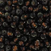 Perle di seme Preciosa 9/0 2,5 mm - Topazio fumé foderato d'argento x20g