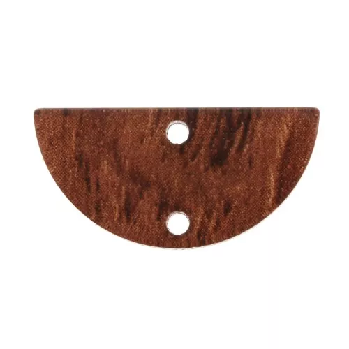 Distanziatore mezzaluna plexiglas 23x11mm 2 fori mod. legno -Marrone x1