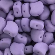 Perline in vetro Ginko Duo 2 fori 7.5x7.5 mm Bondeli Matt Purple x10g