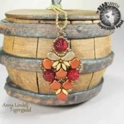 Perline in vetro Ginko Duo 2 fori 7.5x7.5 mm Bondeli Matt Coral x10g