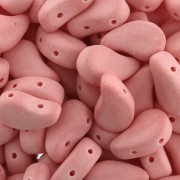 Perline in vetro 2 fori Paisley Duo 9x5.5 mm Bondeli Matt Coral x10g