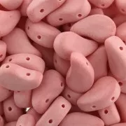 Perline in vetro 2 fori Paisley Duo 9x5.5 mm Bondeli Matt Coral x10g