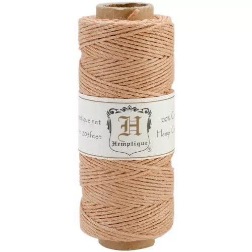 Bobina di 62 metri filo di canapa Hemp Cord 1.1 mm Cappuccino