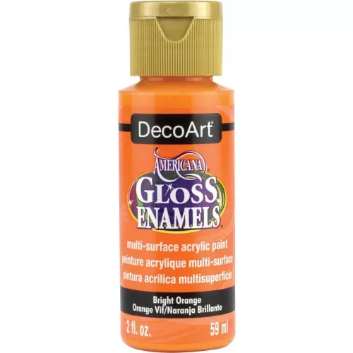 Pittura acrilica multisuperficiale DecoArt Americana Gloss - Arancione vivo x59ml