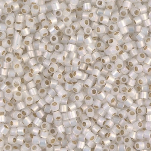Miyuki Delica 10/0 DBM0221 - Gilt Lined White Opal x8g