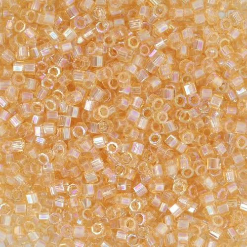 Miyuki Delica 11/0 Hex Cut  DBC0100 - Transparintee Light Topaz AB Cut x8g