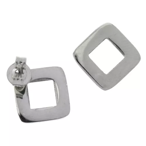 Orecchini rombo da decorare 12.5mm in acciaio inox x2