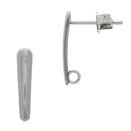 Sequin goccia da decorare 15.5mm in acciaio inox x2