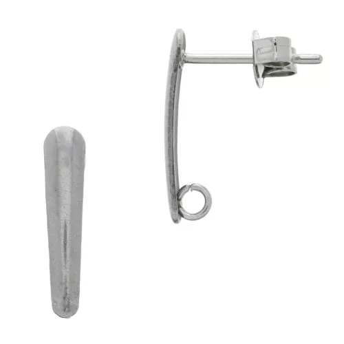Sequin goccia da decorare 15.5mm in acciaio inox x2