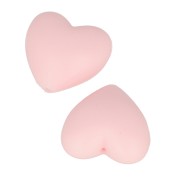 Perline di silicone forma cuore 19x20 mm per l'attacco del ciuccio-Rosa Layette x2|raw }}