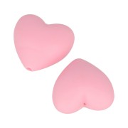 Perline di silicone a forma cuore 19x20 mm per l'attacco del ciuccio - Rosa x2|raw }}
