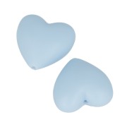 Perline di silicone a forma cuore 19x20 mm per l'attacco del ciuccio Blu Layette x2|raw }}
