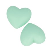 Perline di silicone a forma cuore 19x20 mm per l'attacco del ciuccio - Minta x2|raw }}