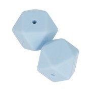 Perline esagonali in silicone 17 mm per fissaggio del ciuccio- - Blu Layette x2|raw }}