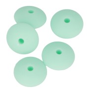 Perline rondella silicone 12 mm per il fissaggio del ciuccio-Minta x5|raw }}