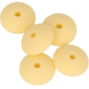 Perline rondella silicone 12 mm per il fissaggio del ciuccio-Giallo x5|raw }}