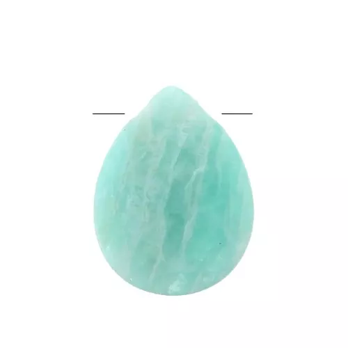 Perline Amazonite briolette piatte mm. 12x9 x5