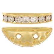 Rondella Mezza-Luna mm. 20x9 dorata Crystal  x1|raw }}