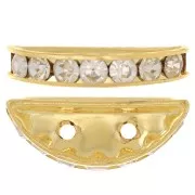 Rondella Mezza-Luna mm. 20x9 dorata Crystal  x1