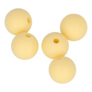 Perline di silicone rotonde da 10 mm per il fissaggio del ciuccio- Giallo x5