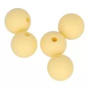 Perline di silicone rotonde da 10 mm per il fissaggio del ciuccio- Giallo x5