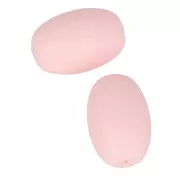 Perline di silicone forma oliva 20x13 mm per l'attacco del ciuccio-Rosa Layette x2
