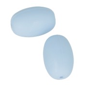 Perline di silicone forma oliva 20x13 mm per l'attacco del ciuccio-Blu Layette x2