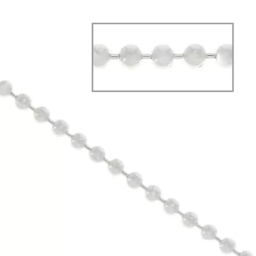 Catina a palline 1 mm Arginto 925 x 50 cm