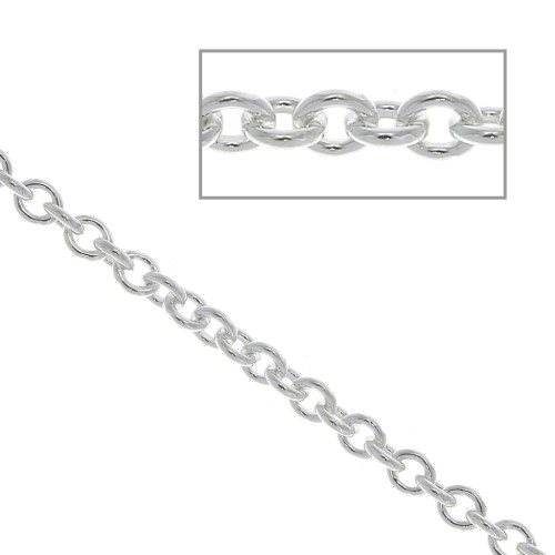 Catena a maglia Forzatina da 2 mm - Argento 925 x 50 cm