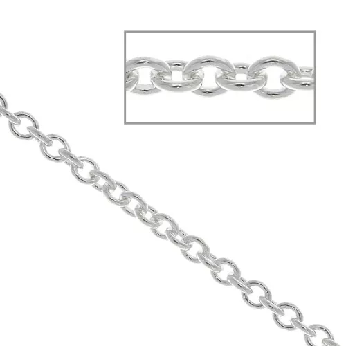 Catena a maglia Forzatina da 2 mm - Argento 925 x50 cm