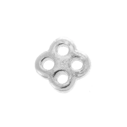 Chiusura regolabile 4 fori per cordone 0.8 mm in Arginto 925 x1