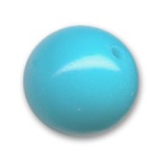 Perla tonda unicolore mm. 14 Dark Turchese x1