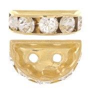 Rondella Mezza-Luna mm. 14x8 dorata Crystal  x1|raw }}