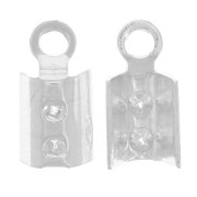 Pinza per lacci rotondi 3mm - Fabbricazione europea - in Arginto 925 x10|raw }}