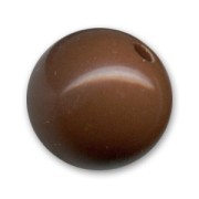 Perla tonda unicolore mm. 14 Opaque Chocolate x1|raw }}