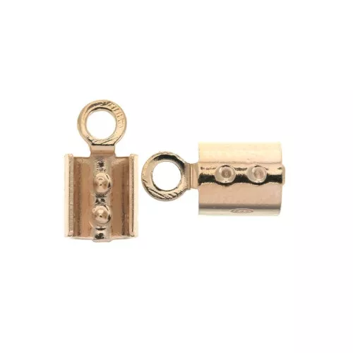 Pinza per lacci rotondi 3m - Fabbricazione europea - 3 in Arginto 925 Oro Rosa x2
