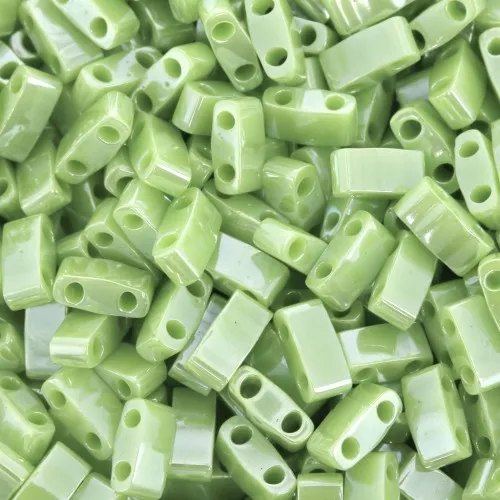 Miyuki Half Tila Beads 5x2.3x1.9mm HTL-0439 - Opaco Chartreuse Luster x10g