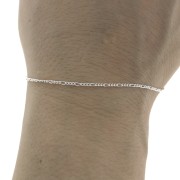 Catina maglia figaro (1x3) 1.3 mm in Arginto 925 x 50cm