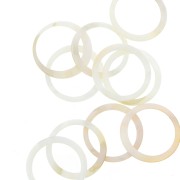 Distanziatore - pendente cerchio in perla 25 mm - Naturale x1