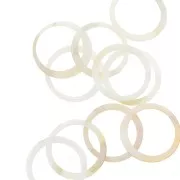 Distanziatore - pendente cerchio in perla 25 mm - Naturale x1