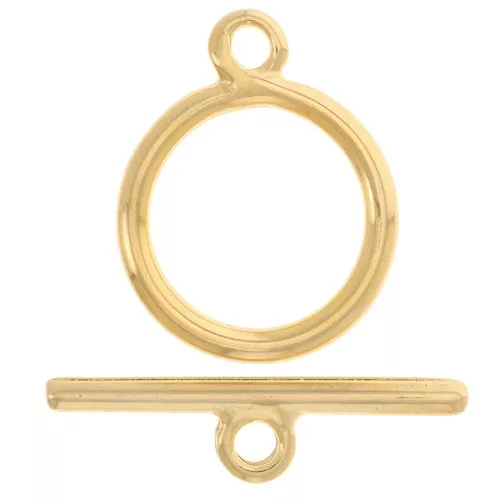 Chiusura a T barra mm. 20 Dorato con oro fino x1