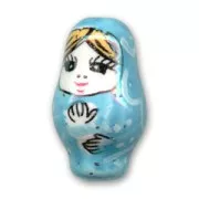 Bambola in ceramica mm. 26 Aquamarina x1