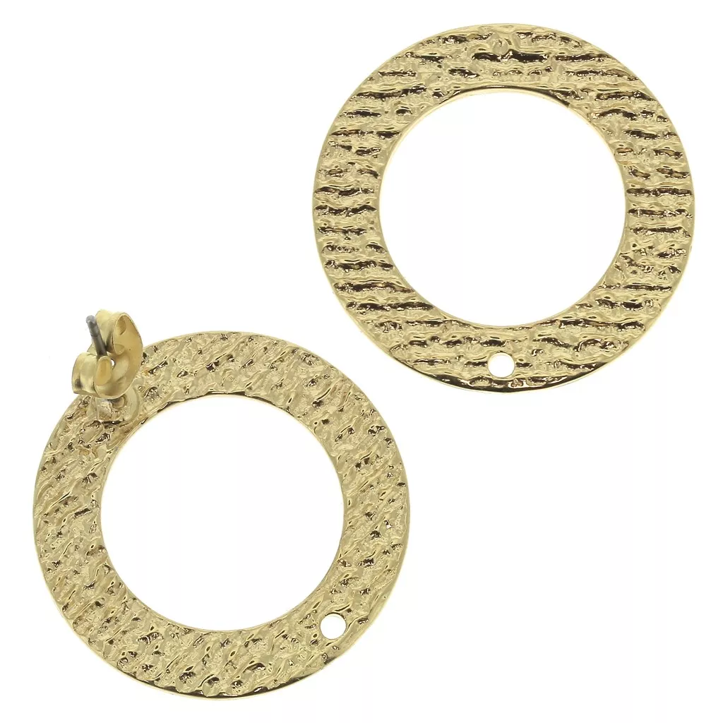 Carissima Orecchini Creole Incrociate in Oro Giallo e Bicolore