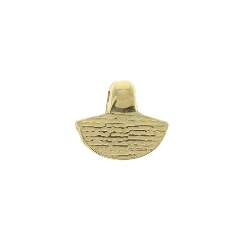 Mini ciondolo semicerchio testurizzato 9x10.5 mm - Dorato con oro finox1